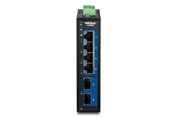 TRENDnet 6-Port Industrial 2.5G DIN-Rail Switch with 10G SFP