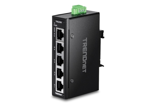 TRENDnet 5-Port Industrial Fast Ethernet DIN-Rail MiniSwitch