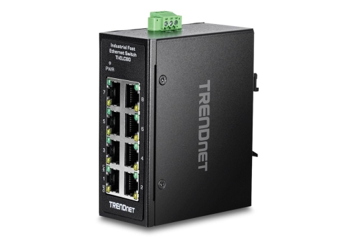 TRENDnet 8-Port Industrial Fast Ethernet DIN-Rail MiniSwitch