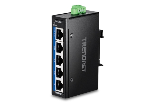 TRENDnet 5-Port Industrial Gigabit DIN-Rail Mini Switch