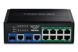 TRENDnet 10-Port Industrial Gigabit 400W PoE++ DIN-Rail Swit
