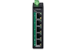 TRENDnet 5-Port Industrial Gigabit PoE+ DIN-Rail Mini Switch