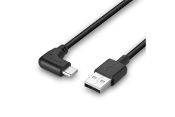 LINDY USB 2.0 Typ A an C Kabel, 90° gewinkelt 1m