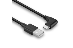 LINDY USB 2.0 Typ A an C Kabel, 90° gewinkelt 1m