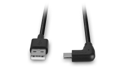 LINDY USB 2.0 Typ A an C Kabel, 90° gewinkelt 1m