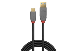 LINDY USB 3.2 Typ A an C Kabel, 5A PD, Anthra Line 3m