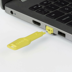 LINDY Schlüssel für RJ45 Port Schloss, gelb (47900 u 47901)