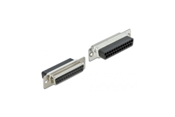 DELOCK D-Sub 25 Pin Buchse zu RJ45 Buchse Montagesatz grau