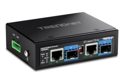 TRENDnet 2-Port Industrial SFP to Gigabit PoE++ Media Conv.
