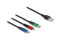 DELOCK USB 3in1 Ladekabel für Lightning/Micro-USB/USB C 2m