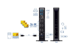 DELOCK USB Type-C Triple Display Dockingstation mit DisplayL