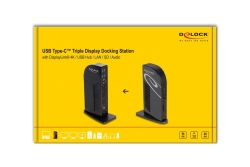 DELOCK USB Type-C Triple Display Dockingstation mit DisplayL