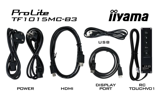 IIYAMA 25.7cm (10,1) TF1015MC-B3 16:10 M-Touch HDMI+DP+USB