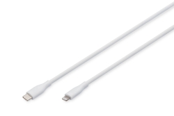 DIGITUS USB 2.0 Kabel Typ C-Lightning Silikon 2m weiß