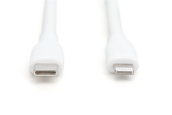 DIGITUS USB 2.0 Kabel Typ C-Lightning Silikon 2m weiß