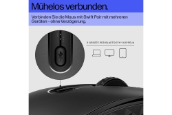 HP Maus 695 Maus 7 Tasten kabellos Qi-Charging Schwarz