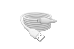DIGITUS USB 2.0 Kabel Typ C -A Silikon St/St 1m weiß