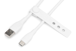 DIGITUS USB 2.0 Kabel Typ C -A Silikon St/St 1m weiß