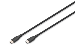 DIGITUS USB 2.0 Kabel Typ C -C Silikon St/St 0,5m schwarz