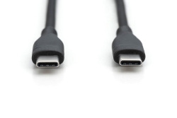 DIGITUS USB 2.0 Kabel Typ C -C Silikon St/St 0,5m schwarz