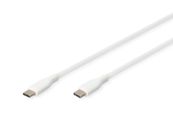 DIGITUS USB 2.0 Kabel Typ C -C Silikon St/St 0,5m weiß
