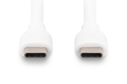 DIGITUS USB 2.0 Kabel Typ C -C Silikon St/St 0,5m weiß