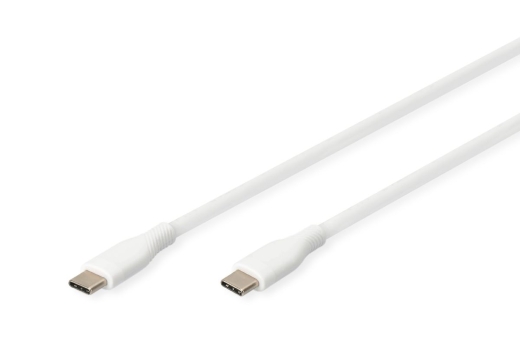 DIGITUS USB 2.0 Kabel Typ C -C Silikon St/St 1m weiß