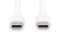 DIGITUS USB 2.0 Kabel Typ C -C Silikon St/St 1m weiß