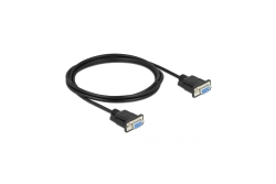 DELOCK Kabel Seriell Nullmodem D-Sub9 10 m Bu mit St-Gehäuse