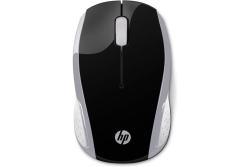 HP Maus 200 Kabellos USB-A 3-Tasten Silber/Schwarz