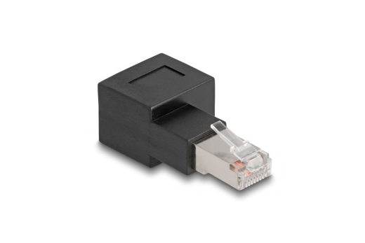 DELOCK RJ45 Stecker zu RJ45 Bu Adapter Cat.6A 90°nach rechts