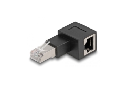 DELOCK RJ45 Stecker zu RJ45 Bu Adapter Cat.6A 90°nach...