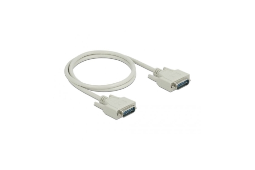 DELOCK Serielles Kabel D-Sub15 Stecker zu Stecker 1 m