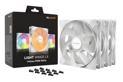 be quiet! Lüfter 140mm Light Wings LX PWM Triple White