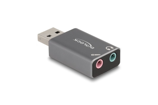 DELOCK Externe USB Soundkarte mit 2 x 3,5 mm Klinkenbuchse