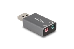 DELOCK Externe USB Soundkarte mit 2 x 3,5 mm Klinkenbuchse