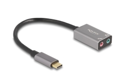 DELOCK Externe USB Type-C Soundkarte mit 2 x 3,5 mm Klink-Bu