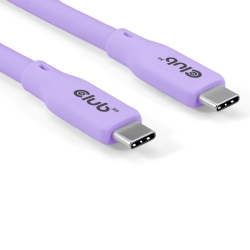 Club3D Lifestyle USB-C Kabel PD 240W,20Gbps 2m lila St/St retail
