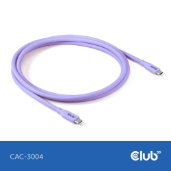 Club3D Lifestyle USB-C Kabel PD 240W,20Gbps 2m lila St/St retail