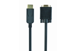 gembird Display Port zu VGA adapter Kabel, 1,8m, schw.