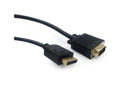 gembird Display Port zu VGA adapter Kabel, 1,8m, schw.