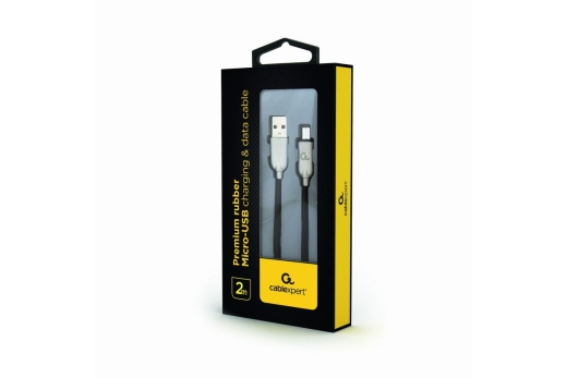 gembird Hochwertiges Micro-USB-Ladekabel , 2 m, schwarz