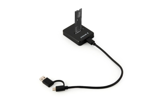 gembird Desktop-USB-Typ-C-M.2-SATA- Dockingstation, schw.