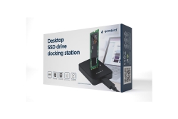 gembird Desktop-USB-Typ-C-M.2-SATA- Dockingstation, schw.
