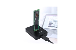 gembird Desktop-USB-Typ-C-M.2-SATA- Dockingstation, schw.