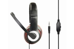 gembird Stereo-Headset mit Mikrofon, Schw.