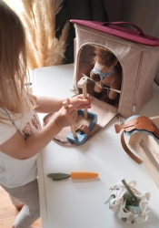 Spielset Pferd mit Stall und Zubehör in der Tasche