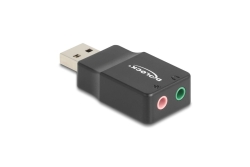DELOCK Externe USB Soundkarte 2x3,5mm Klinkenbu....