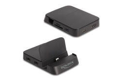 DELOCK Smartphone Dockingstation 4K mit integrierter Halt.