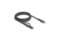 DELOCK USB2 in 1Kabel USB Type-C zu Type-C/Lightning 2m MFi